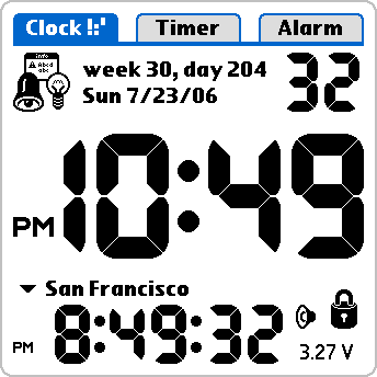 Clock tab in high resolution