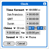 Clock settings
