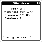 All Databases details screen