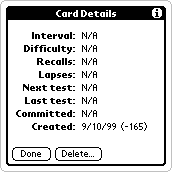 Card data is reset