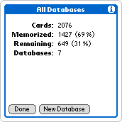 All Databases details screen