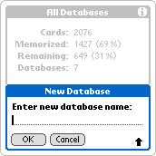 Enter new database name