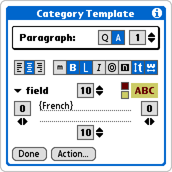 Category template editor - high resolution screen