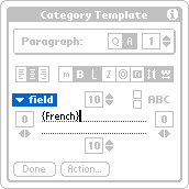 Tap the field selector