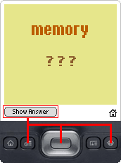 Press button #2, #4 or Center to show the answer